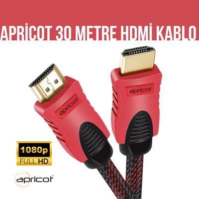 Apricot AP-HDK30 Örgülü 30M HDMI Kablo - 1