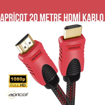 Apricot AP-HDK20 Örgülü 20M HDMI Kablo - 1