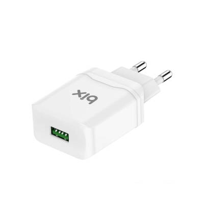 BXQC18M 18W QC 3.0 Hızlı Şarj Cihazı ve Type-C USB Kablo Beyaz - 2