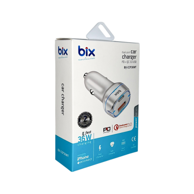 Bix BX-CCP36WT 38W TYPE-C Beyaz Araç Hızlı Şarj Cihaz - 7