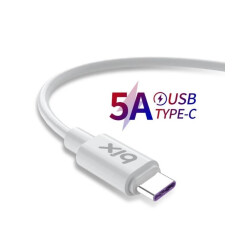 Bix BX-UC02C 5A Type-C To Type-C 60W 1M Beyaz Hızlı Data Şarj Kablosu - 3