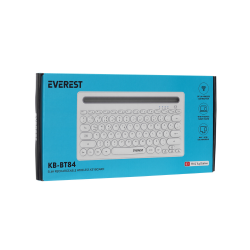 Everest KB-BT84 Beyaz & Gri Bluetooth İnce Kablosuz Klavye - 8