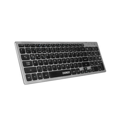 Everest KB-BT88 Siyah/Gri Bluetooth Ultra İnce Q Mac/Win/Android/Ios Uyumlu Kablosuz Klavye - 2