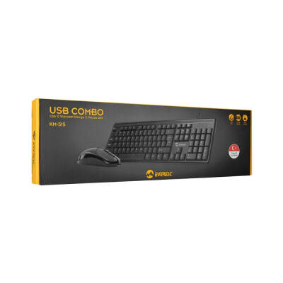 Everest KM-515 Siyah Usb Combo Q Standart Klavye Mouse Set - 10