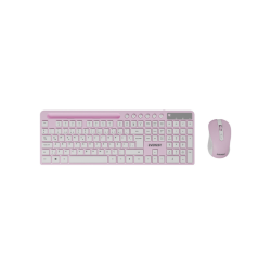 Everest KM-730 Pembe & Beyaz Kablosuz Klavye Mouse Set - 1