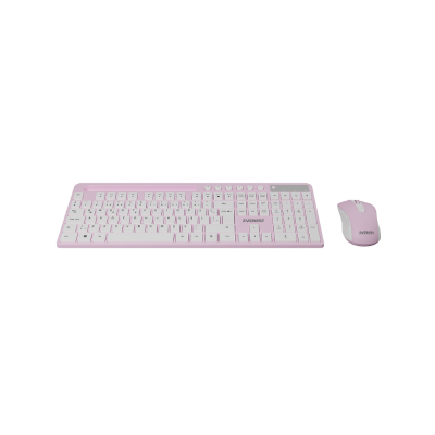 Everest KM-730 Pembe & Beyaz Kablosuz Klavye Mouse Set - 2