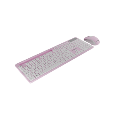 Everest KM-730 Pembe & Beyaz Kablosuz Klavye Mouse Set - 4