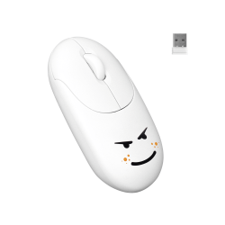 Everest SM-26 FASHION Beyaz Kabartmalı Kablosuz Mouse - 1