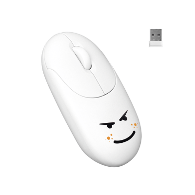 Everest SM-26 FASHION Beyaz Kabartmalı Kablosuz Mouse - 1