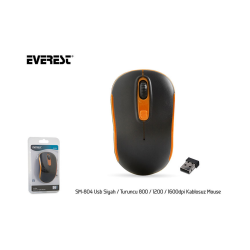 Everest SM-804 USB Siyah Turuncu Kablosuz Mouse - 5