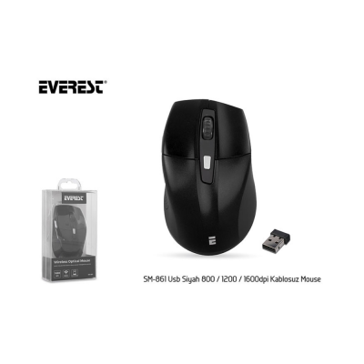 Everest SM-861 Siyah Kablosuz Sessiz Mouse - 4