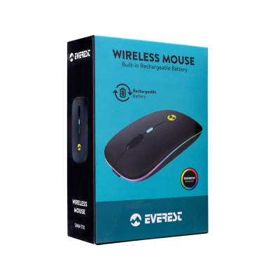 Everest SMW-710 Usb 2.4Ghz Siyah Ledli 800/1200/1600dpi Şarjlı Kablosuz Mouse - 7