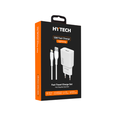 Hytech HY-XT50L 12W 5V 2.4A iPhone Beyaz Kablo Ev Şarj Adaptör - 6