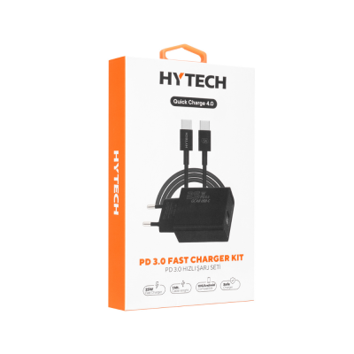 Hytech HY-XE44 25W Type USB-C PD3.0/Quick Charge QC4.0 Type-C Kablolu Şarj Adaptörü - 5