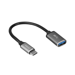 Hytech HY-XO22 Gümüş USB F to Type C M 10cm kablolu Metal Gövdeli OTG Çevirici - 1