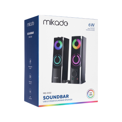 Mikado MD-S102 RGB Siyah USB Soundbar Speaker Hoparlör - 6