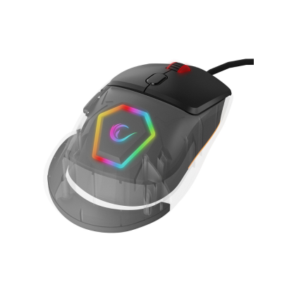 Rampage Hyalo M1 Siyah Değiştirilebilir 3 Kapaklı RGB 12000 DPI Gaming Oyuncu Mouse - 6