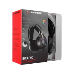 Rampage RM-K6 STARK PLUS USB 7.1 Double RGB Efektli Metalik Gri Surround Gaming Oyuncu Mikrofonlu Kulaklık - 8