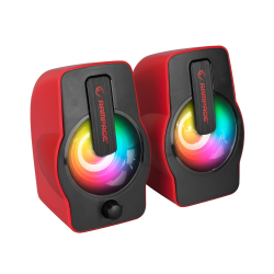 Rampage RMS-G7 FALSETTO 2.0 6 Watt RGB Ledli Kırmızı Multimedia Gaming USB Speaker - 2