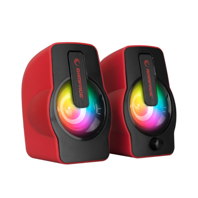 Rampage RMS-G7 FALSETTO 2.0 6 Watt RGB Ledli Kırmızı Multimedia Gaming USB Speaker - 3