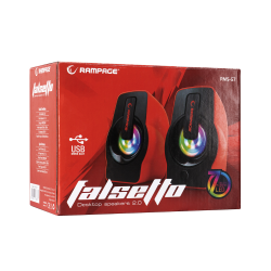 Rampage RMS-G7 FALSETTO 2.0 6 Watt RGB Ledli Kırmızı Multimedia Gaming USB Speaker - 5