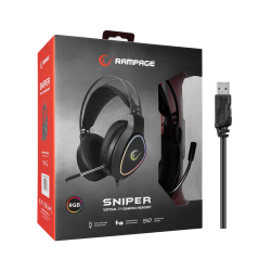 Rampage RMX-G7 SNIPER Siyah USB 7.1 RGB Oyuncu Kulaklık - 7