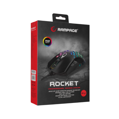 Rampage SMX-R66 Rocket Siyah RGB 12000DPI Gaming Oyuncu Mouse - 8