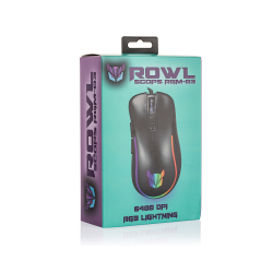 ROWL RGM-03 SCOPS USB Siyah RGB Aydınlatmalı 6400DPI Gaming Oyuncu Mouse - 9