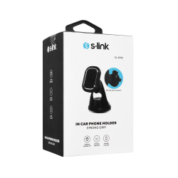 S-Link SL-AT43 Universal Ayarlanabilir Vantuz Izgara aparatlı Siyah Mıknatıslı Araç Telefon Tutucu - 6