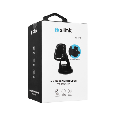 S-Link SL-AT43 Universal Ayarlanabilir Vantuz Izgara aparatlı Siyah Mıknatıslı Araç Telefon Tutucu - 6