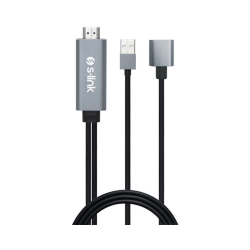 S-Link SL-IPH25 HDMI to USB-F 2m Mobil Telefon Uyumlu Görüntü Aktarıcı Kablo - 1