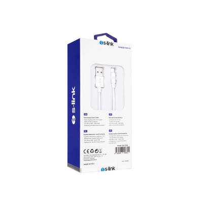 S-link Swapp SW-C508 2m 2.4A Usb to Micro Usb Beyaz Data Sarj Kablosu - 3