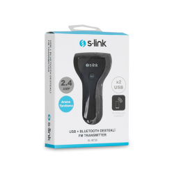 S-Link SL-BT30 MP3 Usb Bluetooth Destekli 2*Usb 2.1A Fm Transmitter - 5