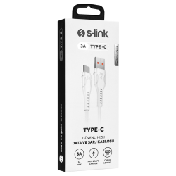 S-Link SL-X243 3A Type-C Güvenli Hızlı Data Sarj Kablosu - 3