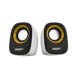 Snopy SN-120 2.0 Beyaz Sarı USB Speaker Hoparlör - 1