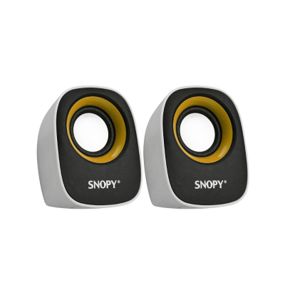 Snopy SN-120 2.0 Beyaz Sarı USB Speaker Hoparlör - 2