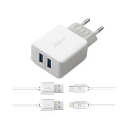 S-Link Swapp SW-C650 2.1A iPad/iPhone Lightning - Micro Usb Kablo ve Ev Şarj Adaptörü - 1